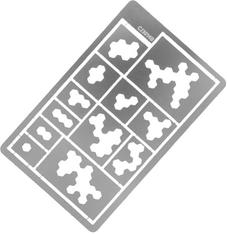 BELLIFFY Camouflage Spray Stencil Metal Template Multi-Function Painting Stencils for DIY Model Painting Art Work Reusable Drawing Tools Suitable for Hobbyists and Model Makers