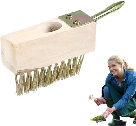 Nuyhadds Moosentferner für Pflastersteine, Deckfugen-Reinigungswerkzeug | Jätdrahtbürste, Pflasterbürste,45-Grad-Winkel, Deckriss-Reinigungswerkzeug, manuelles Fugenjätwerkzeug, multifunktional für