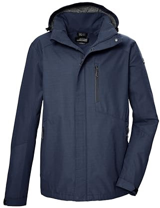 killtec Herren Funktionsjacke wasserdicht/Outdoorjacke mit abzippbarer Kapuze KOS 256 MN JCKT_CARLEB, dunkelblau, XL, 43280-000