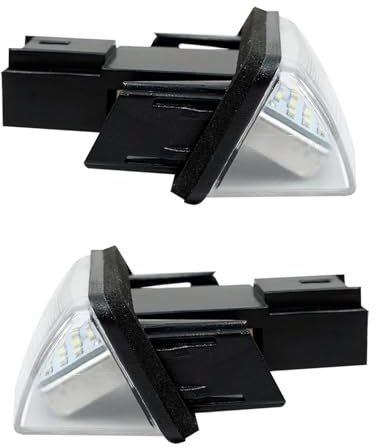 Knocery 2 Pezzi Illuminazione per Targa Immatricolazione, OEM 6340A3 6340.A3, Luci di lacca per targa C3 C4 C5 206 207 307 308 406 407 Partner Berlingo