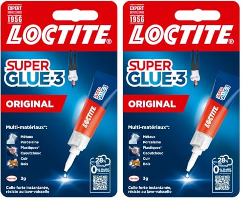 Loctite Super Glue-3 Original tube 3 g (Lot de 2)