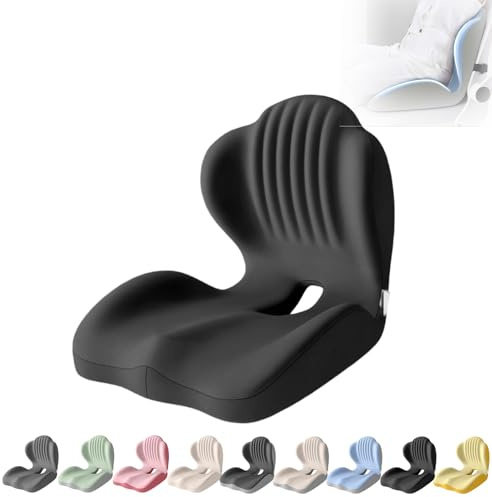Cuscini per seduta in memory foam a forma di L, integrati con supporto lombare, cuscino ortopedico per sedia da ufficio, cuscino ergonomico per schienale e seduta per casa, auto, sedia a rotelle e
