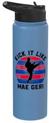 Korean Martial Arts Korean Karate Tang Soo Do Black Belt Stainless Steel Insulated Water Bottle