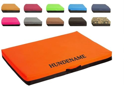 COOL PET Komplett anpassbare Premium-Orthopädische VISCO-Memory-Foam Hundematratze (Größe, Farbe & Name) mit wasserabweisendem, strapazierfähigem Bezug – abnehmbar, maschinenwaschbar
