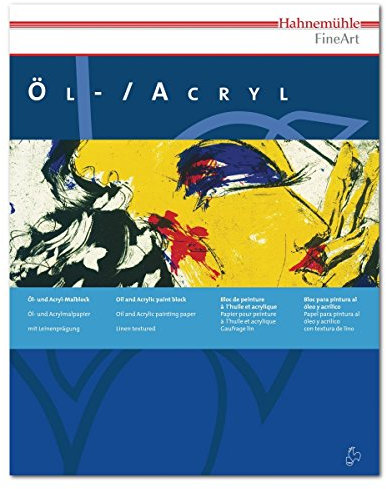 Hahnemühle Öl- und Acrylmalblock 230g/m², 18x24cm, 10 Blatt, naturweiß