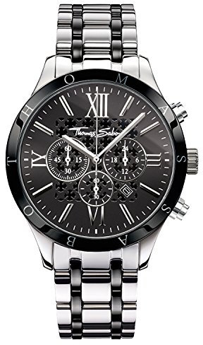 Thomas Sabo Herren Armbanduhr Rebel Urban Analog Quarz Edelstahl WA0139-222-203-43 MM