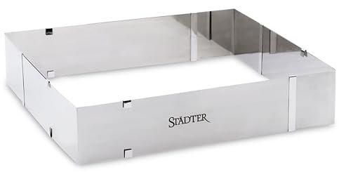 Städter Backrand Rechteck verstellbar, Edelstahl, Silber, 24 x 20 x 6 cm