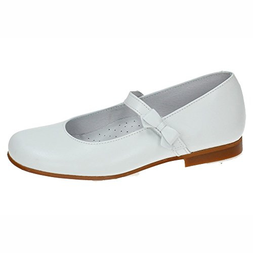 BAMBINELI 3822 Merceditas Cuir Cravate Fille Chaussure COMMUNION Blanc 32, blanc, 32 EU