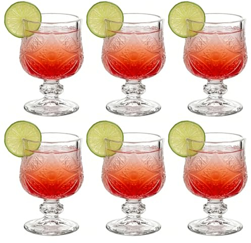 Sdatook 1.75oz Shot Glasses Set of 6/Super Cute Shot Glasses/Cordial Glasses/Sherry Glasses/Classical Style/Lead-free
