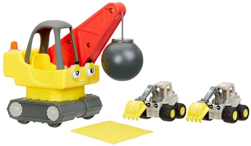 Little Tikes Let’s Go Cozy Coupe - 3 Construction Mini Push & Play Vehicles - For Tabletop & Floor Push Play - Includes 3 Cars, Wrecking Ball & 2 Colour Change Dirt Diggers - For Kids 3+ Years