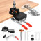 Yamvisa 35mm Hinge Jig Upgraded Concealed Hinge Jig Drilling Hole Puncher, Accurate Woodworking Dowel Jig Drill Guide Locator for Door Cabinet Installation