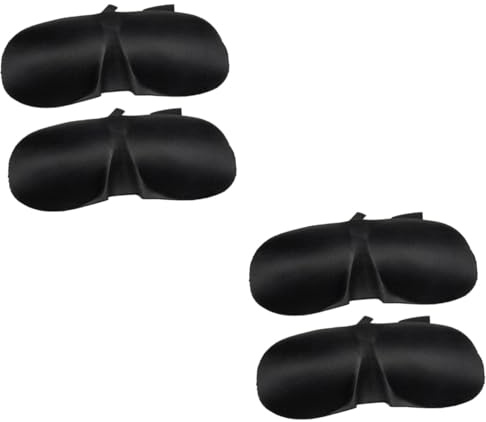minkissy Lot de 4 masques de sommeil 3D en polyester pour les yeux, grands coussinets en tissu, ceinture menstruelle, aveuglant, bougeoir, cache-yeux, sans éponge, voyage