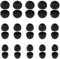 30 almohadillas de silicona de repuesto, almohadillas de silicona suave, almohadillas para orejas de repuesto en tamaños S/M/L, se adaptan a la mayoría de los auriculares (negro)
