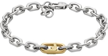 Emporio Armani Herrenarmband aus Edelstahl oder Perlen mit Karabinerverschluss