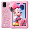 BISAIKASOW Tablet bambini 7 pollici, Android 13 Tablet, Octa-Core, 8GB+64GB （ 256 Espandibile, 5800mAh, 5MP+8MP, schermo HD, Software bambini preinstallato, Caso carino (rosa)