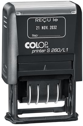 COLOP Tampon dateur REÇU le | Printer S 260/L1 | Bleu/Rouge