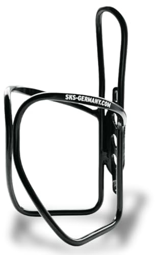 SKS GERMANY WIRECAGE Flaschenhalter für Fahrräder (Fahrradzubehör aus Aluminium, leichte Konstruktion, mit sicherem Flaschenhalt, Trinkflaschenhalterung in minimalistischem Design), schwarz