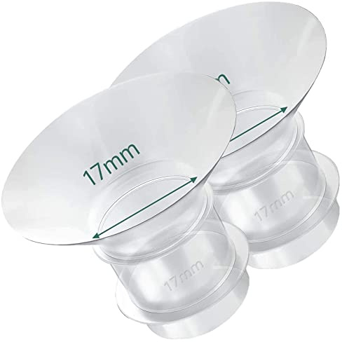 MOMMED Tiralatte Accessori, Inserti a Flangia da 17mm per Protezioni Seno in Silicone da 24mm/Inserti a Flangia, Inserti a Flangia da 17mm per Ridurre il Tunnel del Capezzolo da 24mm fino a 17mm
