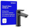 Duravit Wave Waschtischarmatur, Größe M (Auslauf Höhe 111 mm), Wasserhahn Bad, Armatur Waschbecken, Schwarz Matt