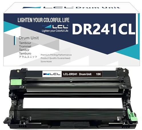 LCL DR-241 Drum Unit Replacement for Brother DR-241 DR241 DR241CL DR-241CL for DCP-9015CDW DCP-9017CDW DCP-9020CDW DCP-9022CDW HL-3140CW HL-3142CW (1PK for Black or Cyan or Magenta or Yellow)