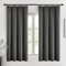 MIULEE Pencil Pleat Thermal Insulated Curtains 54 Inch Drop Grey Blackout Curtains for Bedroom Short Solid Window Drapes with Hooks for Track Rail