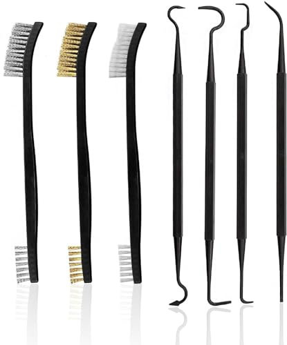 7 Pcs Cepillo Alambre, 4 Pcs Cepillos de Alambre Pequeños, 3 Cepillos de Doble Extremo, Alambre Taladro, Cepillo Metalico Limpieza para Limpiar Suciedad y Oxido