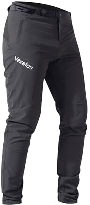 VEXALON Mountain Bike Pants - Quick-Dry Lightweight Breathable Cycling Bicycle Downhill Pants, Dark Grey, 34
