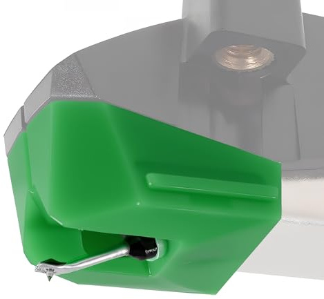 AT-VMN95E Record Player Needle Replacement Compatible with Audio-Technica AT-LP120X-USB Record Player, Elliptical Turntable Stylus Replacement for AT-VM95E Cartridge, Include Lead Wires & Stylus Brush