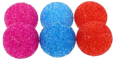 HOODANCOS 6 pièces Balles pour Chats avec Grelot Lot de Jouets Interactifs Colorés pour Exercice et Chasse des Chatons Stimule Instinct de Chasse et Jeu Indépendant Couleur Aléatoire