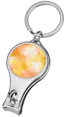 Light Pastel Yellow and Orange Nail Clippers Toenail Clipper Cutters Professional Nail Trimmer Nail Cuticle Cutter for Women Men