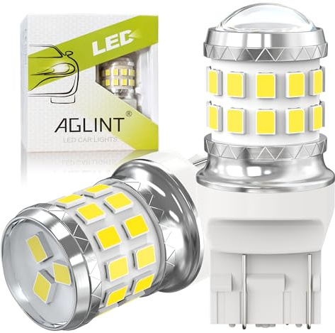 AGLINT T20 LED Lampadine 7443 7440 W21W W21/5W doppio filamento 27SMD 12V-24V per Auto Luci di Retromarcia Posizione Parcheggio Freni Posteriori DRL Luci di Marcia Diurna Bianco 6500K 2 Pezzi