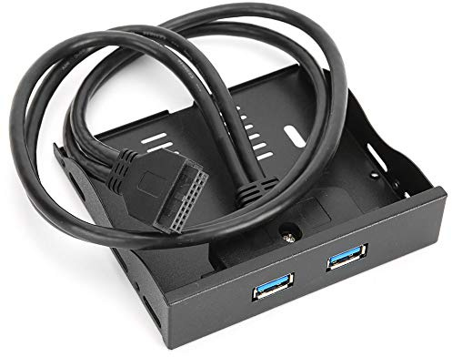 Greensen USB 3.0 Framsida, 3,5 Tum Diskettstation Fack Till 2 Ports USB .0 Hub, med 19 Pin Kabel för Stationär Datorlåda