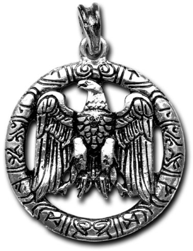 Lodur Germanen-Symbol 925 Sterling Silber Reichsadler Germania Germanen Charm