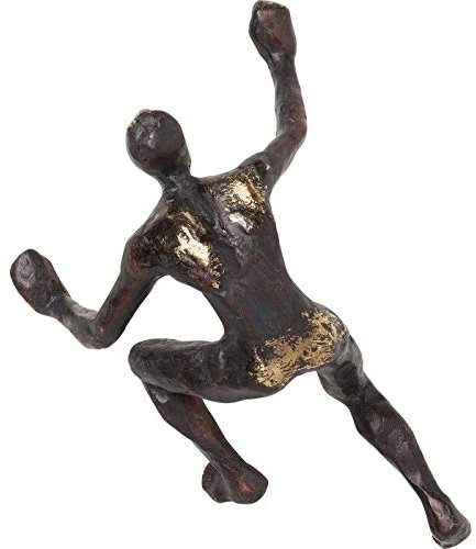 Kare Design Wandschmuck Climber, Bronze, Deko Figur, Deko Objekt, Vintage Look, 23x14x9 cm (H/B/T)