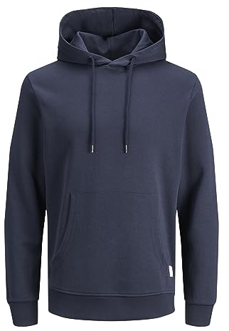 JACK & JONES JJEBASIC SWEAT HOOD NOOS, Felpa con cappuccio, Uomo, Navy Blazer, L