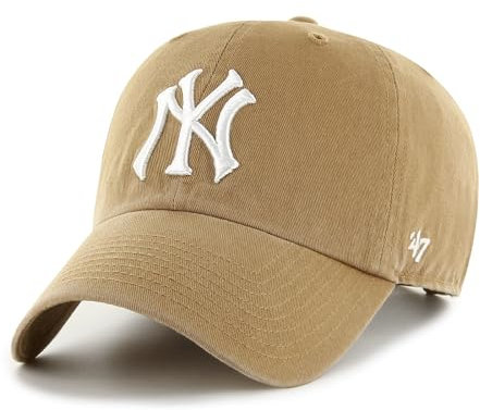 '47 New York Yankees MLB Clean Up Camel Beige Verstellbare Cap One-Size