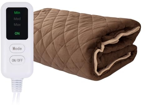 Coperta elettrica matrimoniale 150x180 cm, 3 Modalità di Riscaldamento e Spegnimento Automatico (8 ore), Coperta Termica in Morbido Peluche, Scaldaletto Elettrico Riscaldato