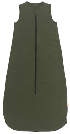 schlummersack Sacco nanna per tutto l'anno, 110 cm, colore verde oliva, sacco a pelo 2,5 Tog, per tutto l'anno, sacco nanna in cotone