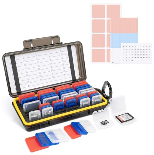 supporto della cassa della scheda di memoria, Per 24 SD + 18 Micro SD (con scatola), Compatto