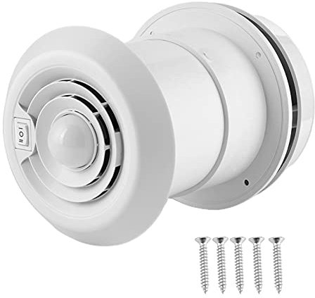 Sunicon Ventilador de RV, Ventilador RV, ventilador de techo ABS de 12 V 5000R/min rejilla de ventilación de techo de aire LED redonda para caravanas, autocaravana, remolque, furgoneta