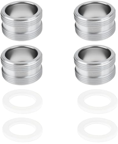 Briny River 4 Adattatori Per Rubinetto Con Filettatura Maschio M22 A M22 Con Guarnizioni Connettore Per Tubo Dell'acqua Per Aeratore Da Cucina Lavello