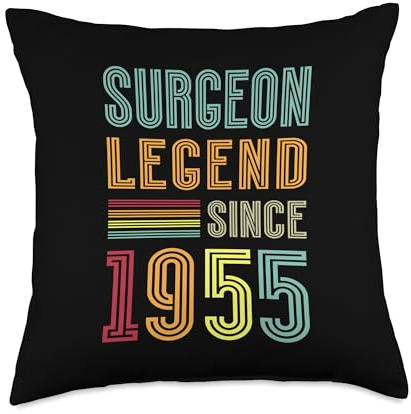 Surgery Legend 1955 71 Years Scalpel 71st Birthday Surgeon Throw Pillow