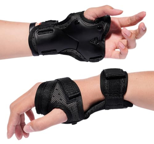Muñequera – Soporte protector de muñeca, estabilizador de mano ajustable, cómodo equipo de seguridad deportivo, protector de guantes de patinaje | Soporte de muñeca para adultos y niños, patineta