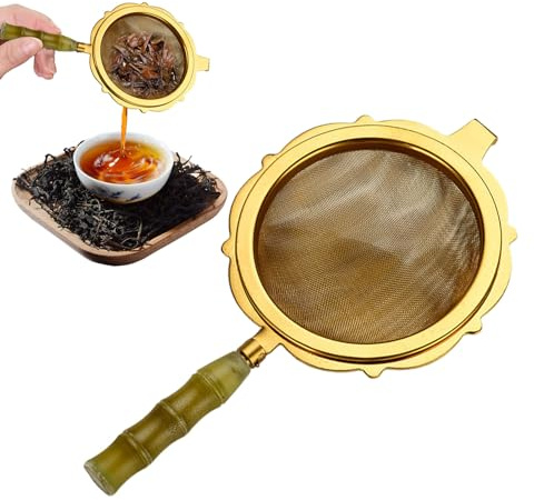 Infuseur À Thé - Filtre En Acier Inoxydable | Passoire À Feuilles Mobiles, Boule À Mailles Fines | Accessoires De Brassage D'épices, Bâton De Retrait De Cuisson, Collecteur De Poussière De Farine De S
