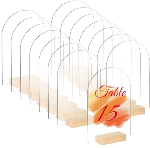 yeeplant Arch akryl skyltuppsättning, 15-pack, 17 x 12,7 cm tomma