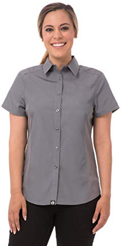 Chef Works Women's Universal Shirt, Grey, Medium