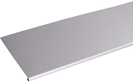Bande à ourlet ALUMINIUM GRIS METALLISE - 2M - Dimension du profilé 166 mm