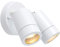 National Lighting IP44 Rated Outdoor Twin Spotlights, Gloss White Steel Adjustable Tilt Outside Lights, Mains Powered Security Spot Lights, 2X 7W 240V LED GU10 (Not Included)
