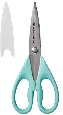 KitchenAid KE351OHAQA All Purpose Kitchen Shears, Stainless Steel, Aqua Sky