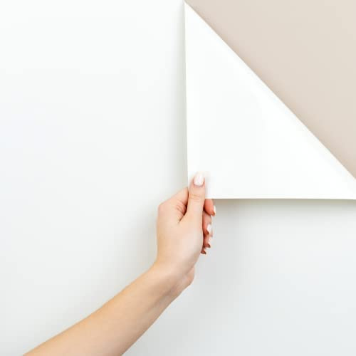 MARAPON® Självhäftande film för möbler i vitt [60 x 200 cm] möbelfolie – enfärgad självhäftande film i matt för kök, vardagsrum, barnrum och alla släta ytor – utan mjukningsmedel